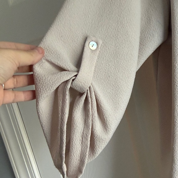 Bobeau Light Tan Open Front Cardigan - Picture 3 of 5